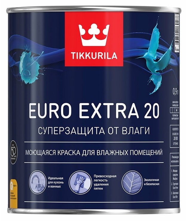 Краска Tikkurila Euro 20 C Extra 0,9 л. производства Tikkurila - фото