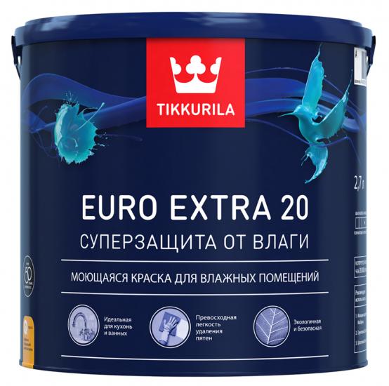 Краска Tikkurila Euro 20 C Extra 2,7 л. производства Tikkurila - фото