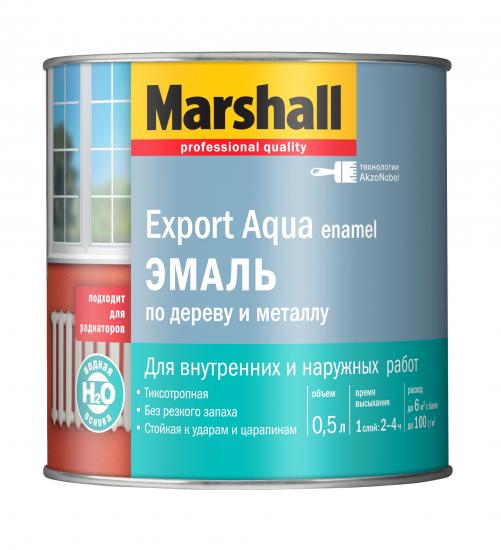 Эмаль Marshall Export Aqua п/мат черная 0,5л производства Marshall - фото