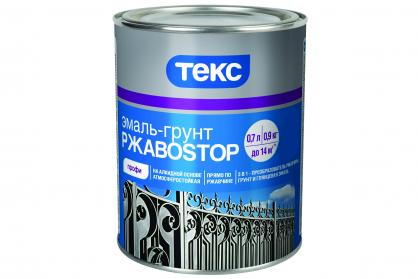 Эмаль-грунт РжавоStop ТЕКС ПРОФИ белая 0,9 кг производства ТЕКС - фото